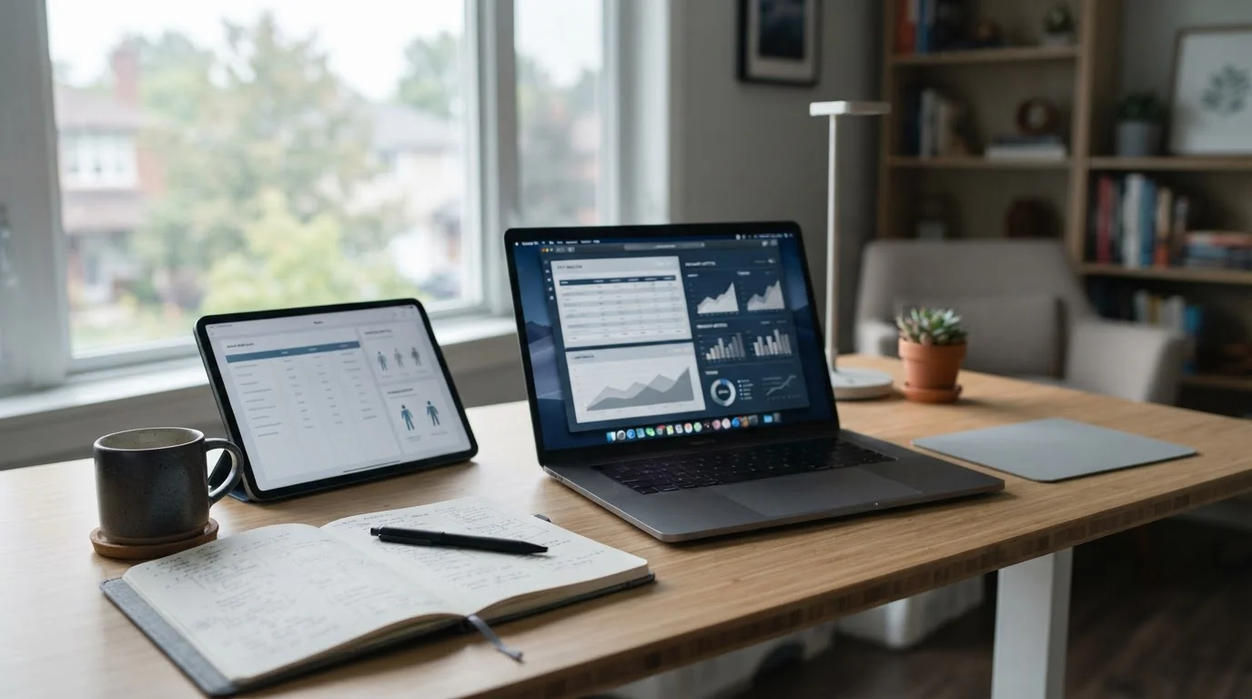 Analyse von Wettanbietern mit Trustly-Zahlungsoption auf Laptop und Tablet