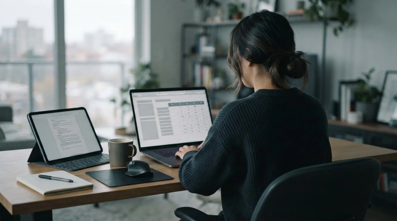 Vergleich regulierter und Offshore-Wettanbieter auf neutralem Desktop-Bildschirm