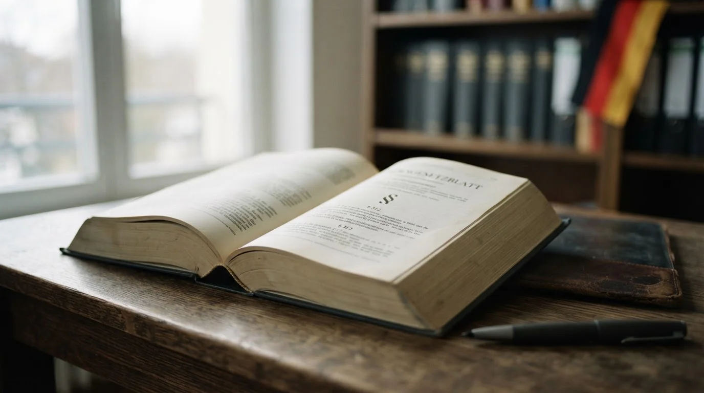 Gesetzestexte und Paragraphenzeichen symbolisieren regulatorische Herausforderungen