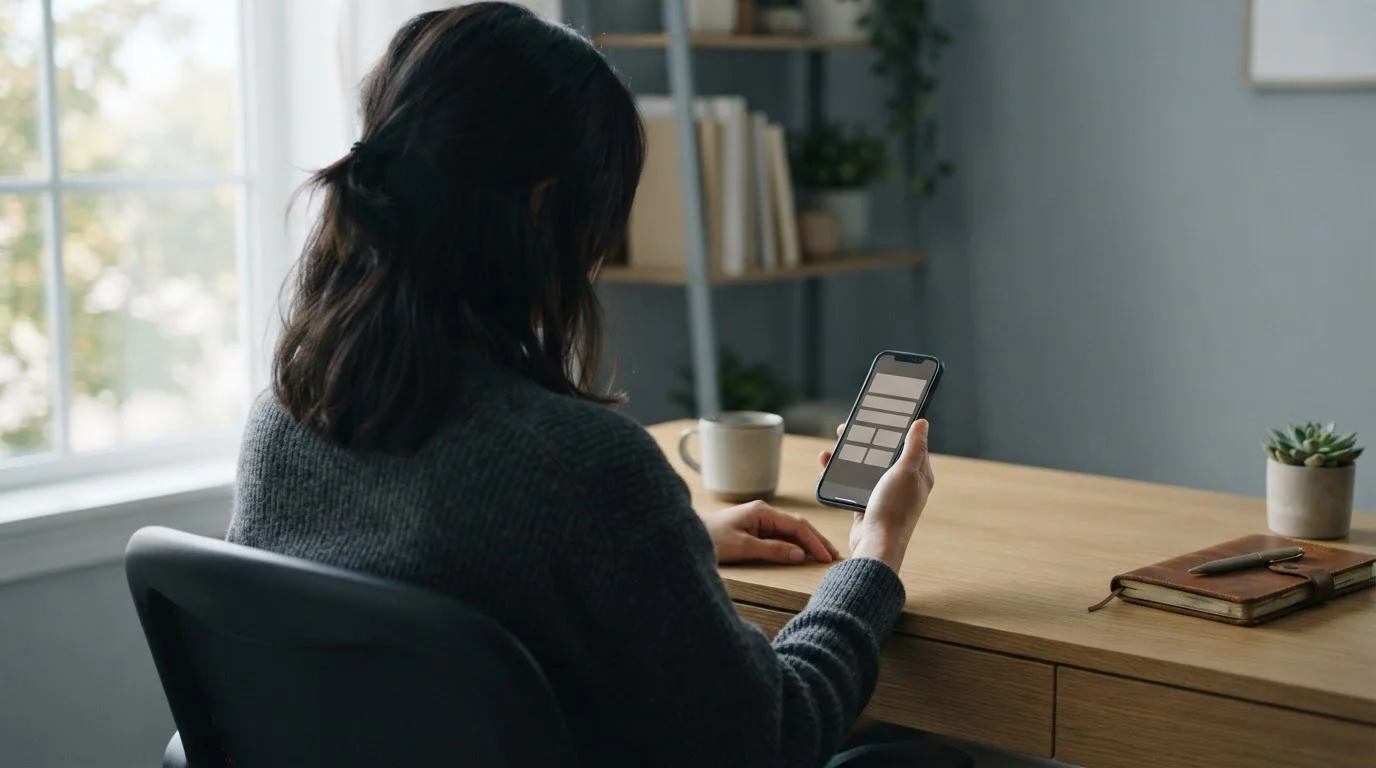 Person prüft Sportwetten-Optionen mit minimaler Einzahlung auf Smartphone