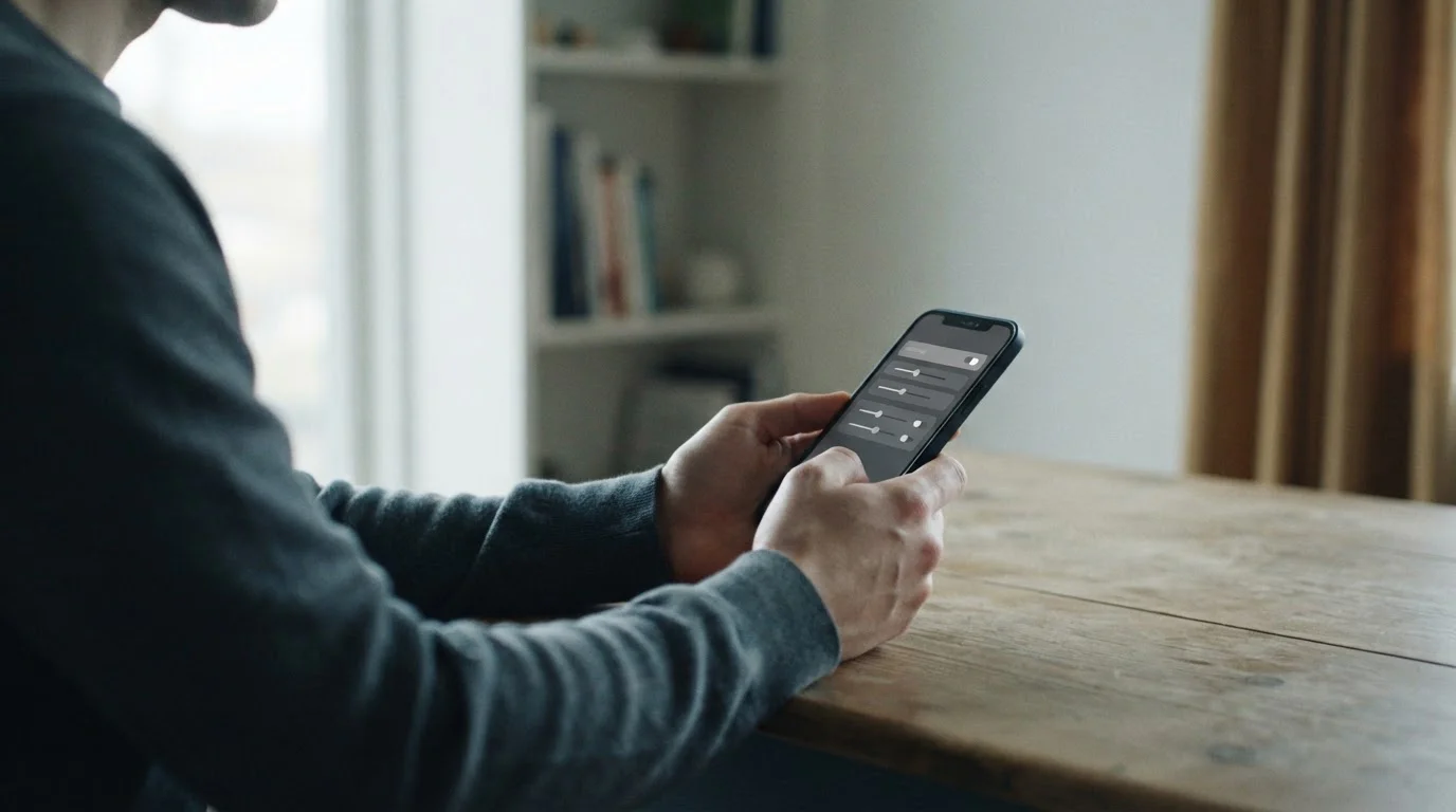 Person setzt Einzahlungslimit für verantwortungsvolles Wetten am Smartphone